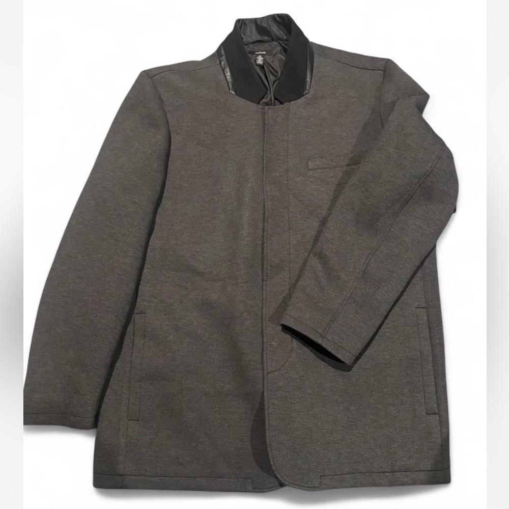 Alfani Gray Trench Coat with Structured Shoulders